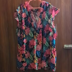 Anne Carson Vibrant Floral Blouse